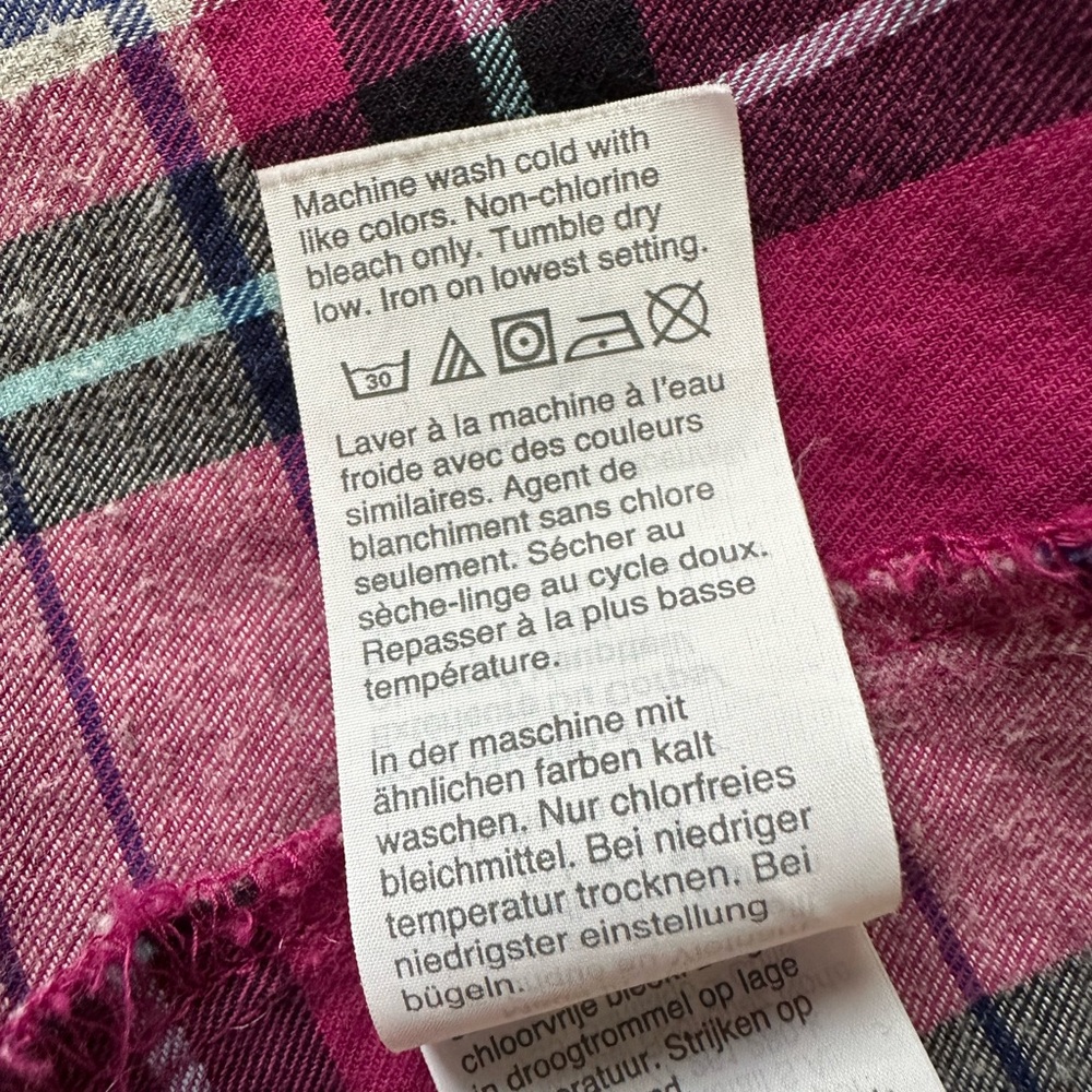 XXS - Plaid Button-Up Shirt in Pink and Black - Picture 8 of 11